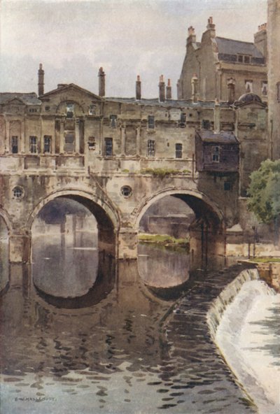 パルトニー橋、バース (カラーリソ) 作： Ernest William Haslehust