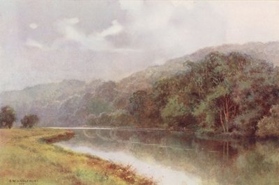 テムズ川クライヴデンの森（カラーリトグラフ） 作： Ernest William Haslehust