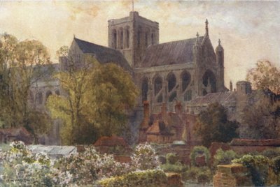 Deanery Gardensからのウィンチェスター大聖堂（カラーリソ） 作： Ernest William Haslehust