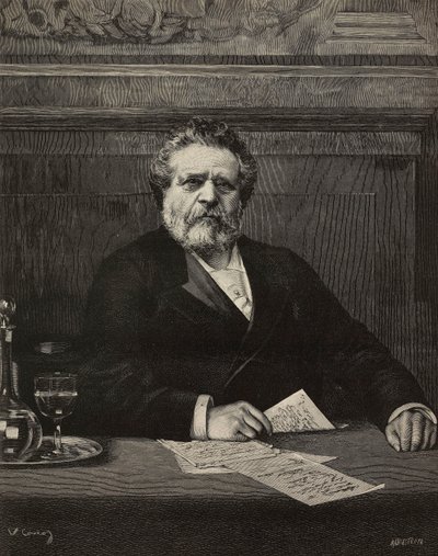 ジョスエ・カルドゥッチ (1835-1907)、イタリアの詩人、作家、1906 年にノーベル賞受賞者、ヴィットリオ・コルコスの絵画からのエルネスト・マンカストロッパによる彫刻、L