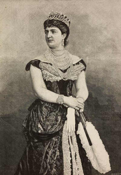 サヴォイアのマーガレット (1851-1926)、1878 年から 1900 年までのイタリアの女王、Cattani、Bertelli、de Hagen による写真、L