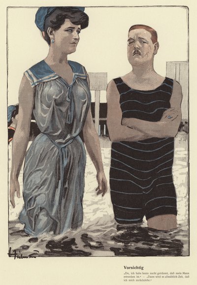 男と彼の結婚した愛人の入浴 (色リソ) 作： Ernst (after) Heilemann