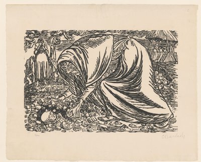 死んだ子供が埋葬されています 作： Ernst Barlach (signed by artist)