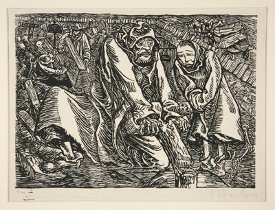 十字架と盗掘者 作： Ernst Barlach