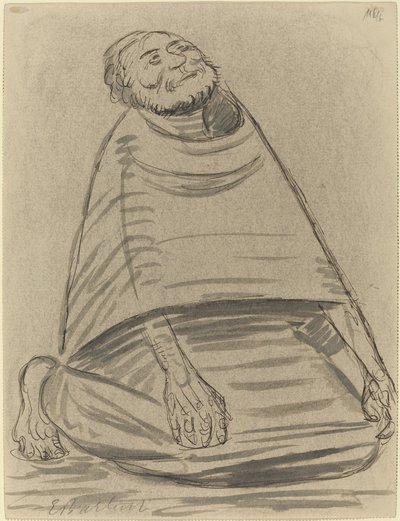 ひざまずく男 作： Ernst Barlach