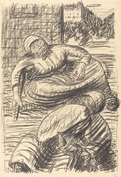 ワルシャワの通り、1915 年に出版。 作： Ernst Barlach