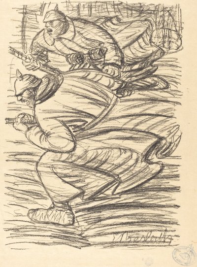 1915年に出版されたアサルト。 作： Ernst Barlach