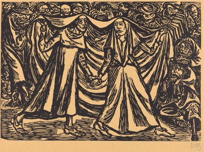 死のダンスII、1921年。 作： Ernst Barlach