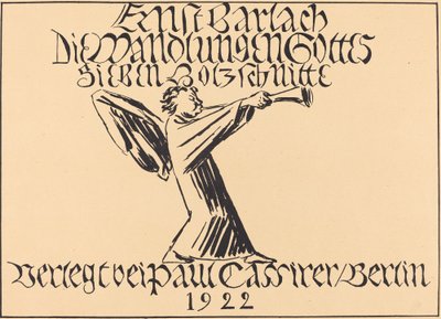タイトルページ、おそらく1920年。 作： Ernst Barlach