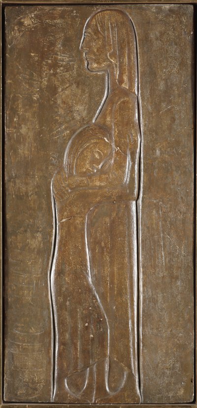 未亡人と娘：第一次世界大戦の死者のための記念碑のための研究 作： Ernst Barlach