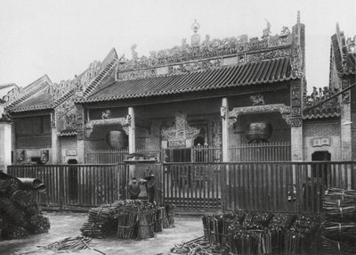 広東倶楽部、クエ河畔の平楼府、クアンシ、平楼鎮（モノクロ写真） 作： Ernst Boerschmann