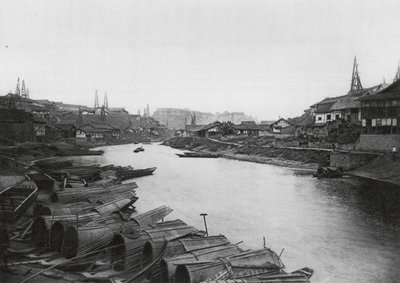 四川省ツェリウッチン、塩田工業地帯（モノクロ写真） 作： Ernst Boerschmann