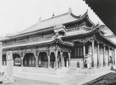 ウー・タイ・シャン、ヒエン・トゥン・セー、山西省、大祈祷殿（モノクロ写真） 作： Ernst Boerschmann