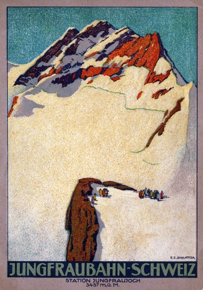 ユングフラウヨッホ（イラスト、1920-1930年頃） 作： エルンスト・エミール・シュラッター