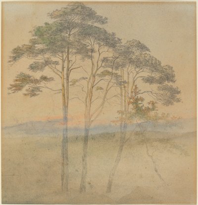 朝霧の松 作： Ernst Ferdinand Oehme