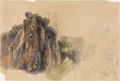 岩のある風景習作 作： エルンストフライ