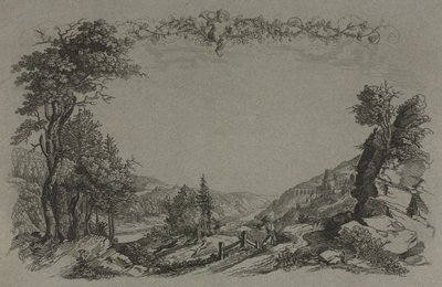 ハイデルベルク城の六景: 表紙、狩猟の場面 作： Ernst Fries