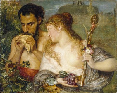 ニンフと牧神、1878 作： Ernst Josephson