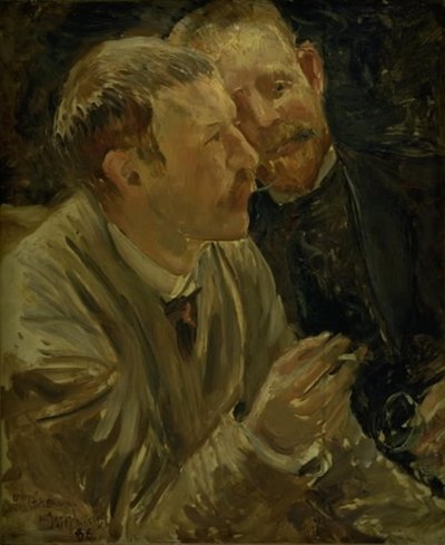 画家ブルーノ・リリエフォースとアルフ・ワランダーの肖像 作： Ernst Josephson