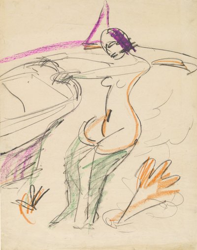 入浴者、19121913。 作： Ernst Ludwig Kirchner