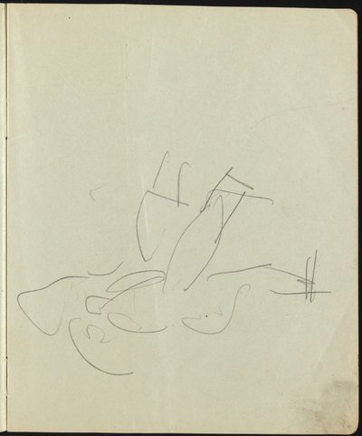 スケッチブックのダンサーとパフォーマーのページ、c。 1911年。 作： Ernst Ludwig Kirchner