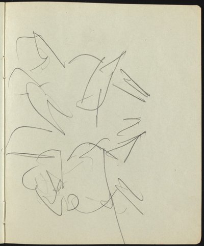 スケッチブックのダンサーとパフォーマーのページ、c。 1911年。 作： Ernst Ludwig Kirchner