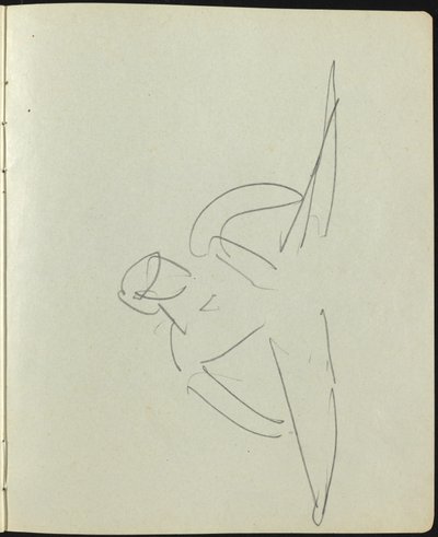 スケッチブックのダンサーとパフォーマーのページ、c。 1911年。 作： Ernst Ludwig Kirchner