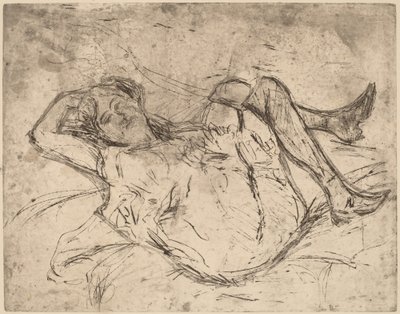 夢見る少女、1906年。 作： Ernst Ludwig Kirchner