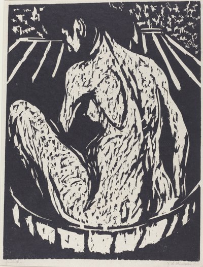 女性の裸体、1908 年。 作： Ernst Ludwig Kirchner