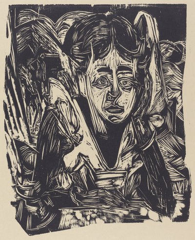 夢見る少女、1918年。 作： Ernst Ludwig Kirchner