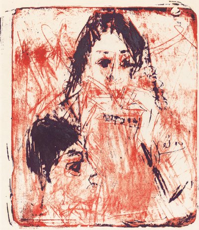 ハーモニカ奏者、1919年。 作： Ernst Ludwig Kirchner