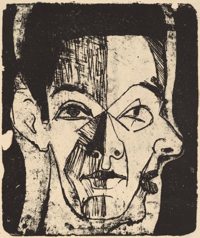 ヘッドスタディ、1926年。 作： Ernst Ludwig Kirchner