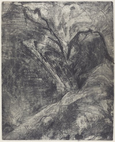 マウンテンズ ベルジュ、1920 年。 作： Ernst Ludwig Kirchner