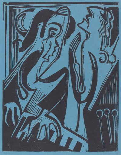 ピアニスト兼歌手、1928年。 作： Ernst Ludwig Kirchner
