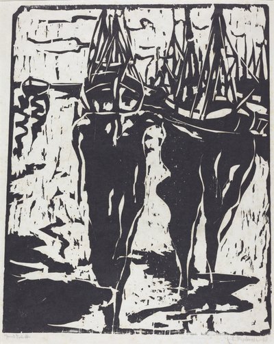 港の風景 港の風景、1908 年。 作： Ernst Ludwig Kirchner