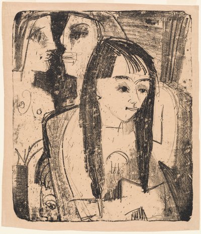少女の肖像、1921年。 作： Ernst Ludwig Kirchner