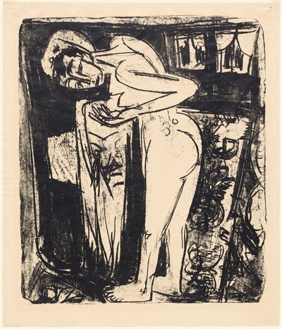部屋に立つヌード、1921年。 作： Ernst Ludwig Kirchner