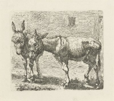 2頭のロバ 作： Ernst Ludwig Creite