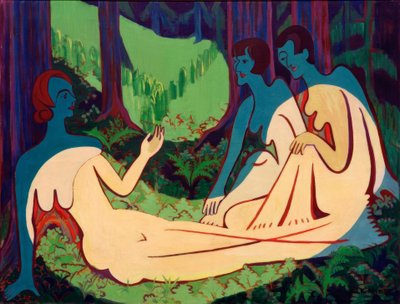 森の中のヌード（ラージバージョン） 作： Ernst Ludwig Kirchner
