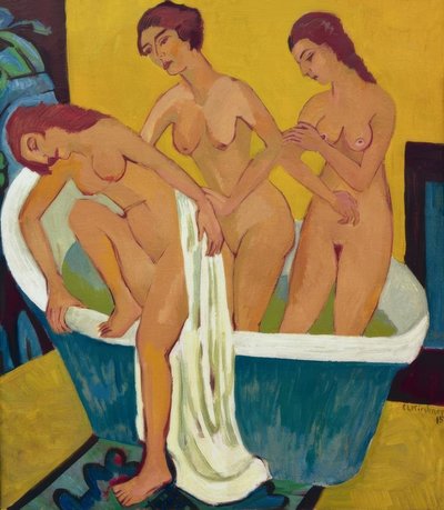 女性の入浴 作： Ernst Ludwig Kirchner
