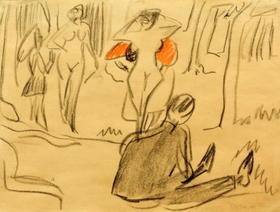 モリッツバーグの入浴者 作： Ernst Ludwig Kirchner