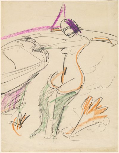 入浴者 作： Ernst Ludwig Kirchner