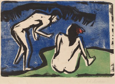 入浴カップル 作： Ernst Ludwig Kirchner