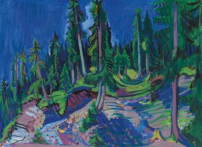 山林研究。 1936 作： Ernst Ludwig Kirchner