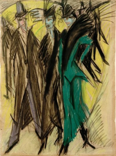 ベルリンのストリートシーン 作： Ernst Ludwig Kirchner
