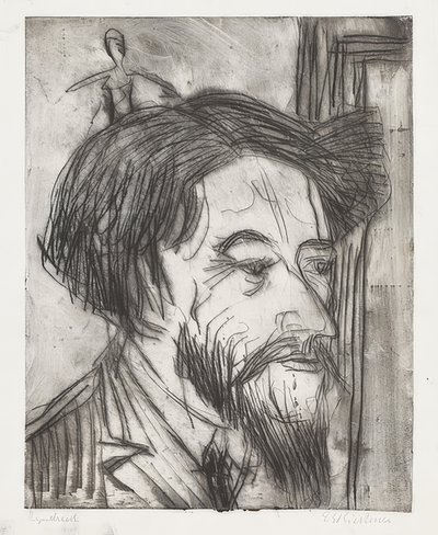 エンリコパドヴァ教授の肖像。 1923 作： Ernst Ludwig Kirchner
