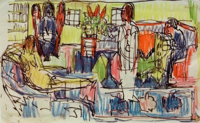 現代ボヘミアン 作： Ernst Ludwig Kirchner
