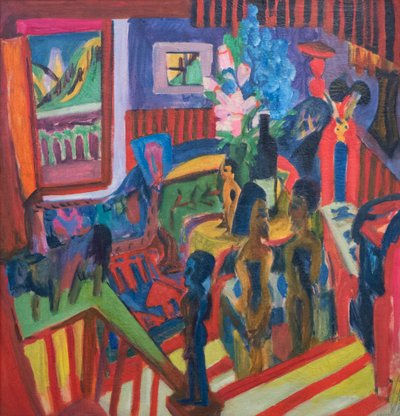 スタジオのコーナー、1920年。 作： Ernst Ludwig Kirchner