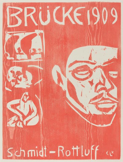 アーティスト グループ、ブリュッケの第 4 年鑑の表紙 作： Ernst Ludwig Kirchner