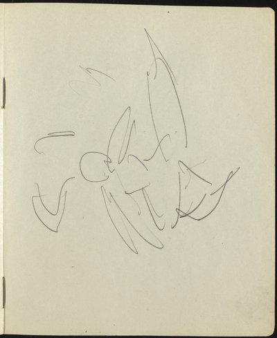 ダンサーとパフォーマー (スケッチブックのページ) 作： Ernst Ludwig Kirchner